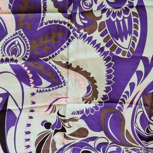 Authentic EMILIO PUCCI 100% silk square scarf vintage print abstract  geometric